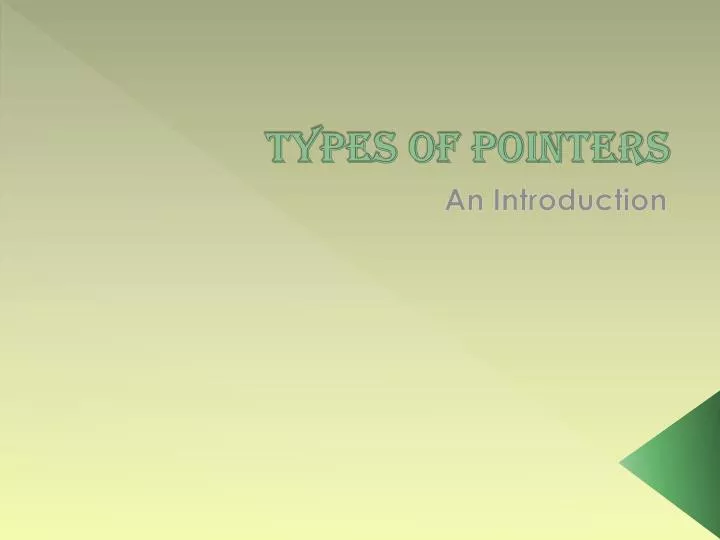 types of pointers