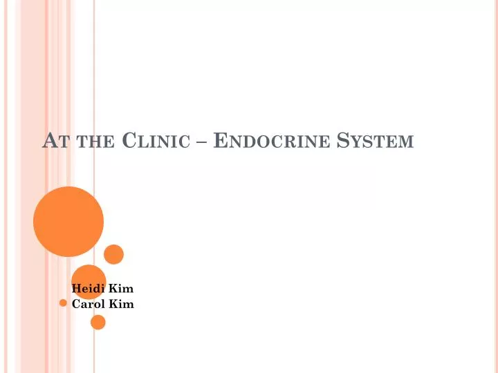 at the clinic endocrine system