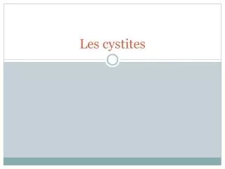 les cystites