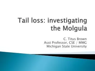 Tail loss: investigating the Molgula