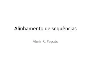 alinhamento de sequ ncias