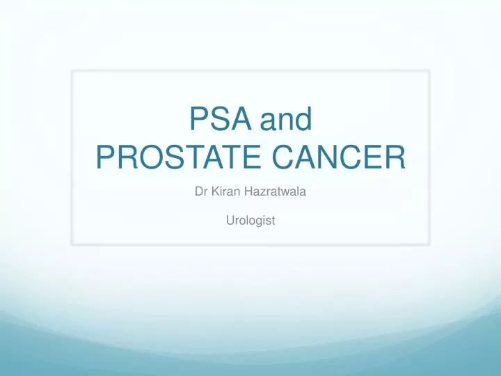 psa and prostate cancer