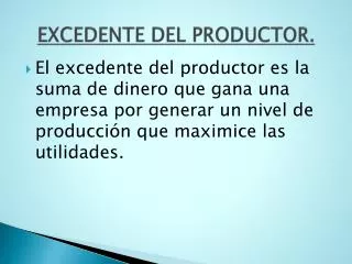 excedente del productor