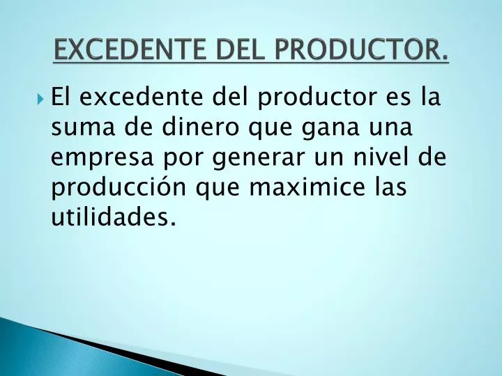 excedente del productor