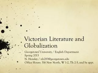 Victorian Literature and Globalization