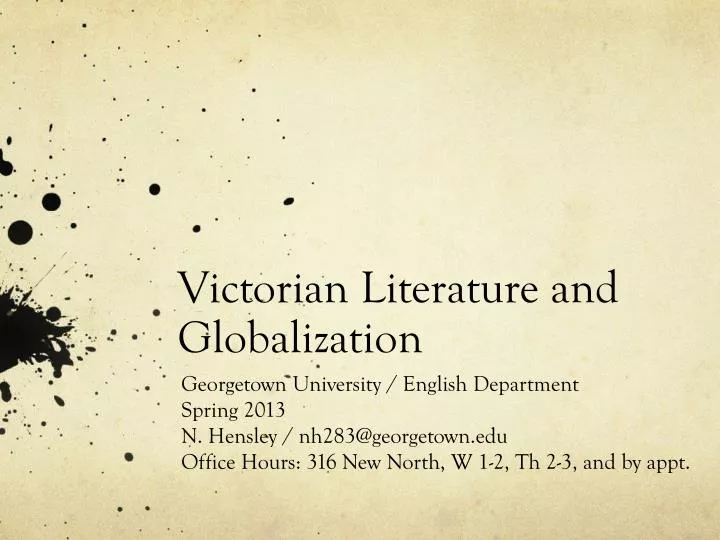 victorian literature and globalization