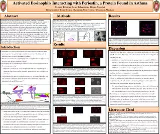 Activated Eosinophils Interacting with Periostin, a Protein Found in Asthma