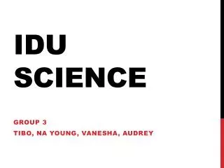 IDU SCIENCE