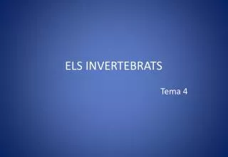 els invertebrats