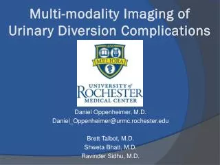 Multi-modality Imaging of Urinary Diversion Complications