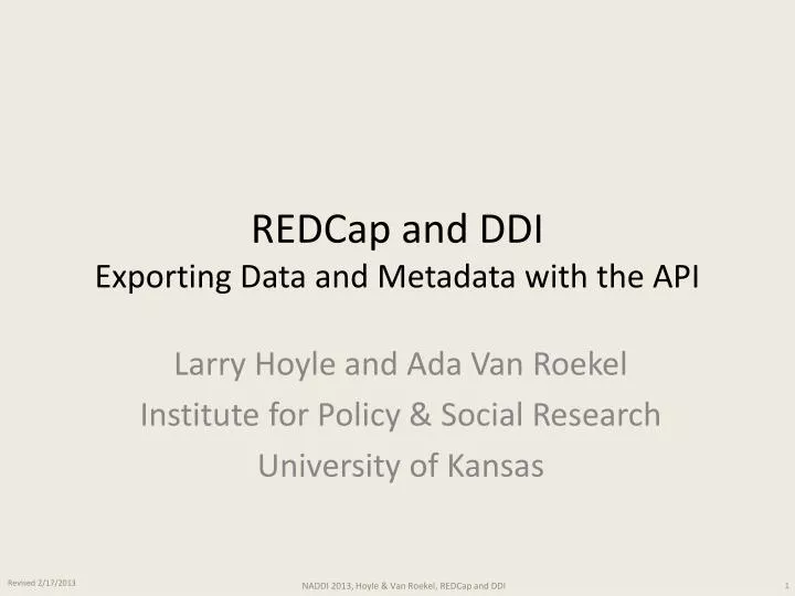 redcap and ddi exporting data and metadata with the api