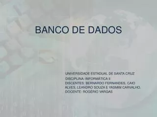 banco de dados