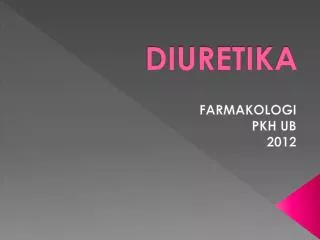 diuretika