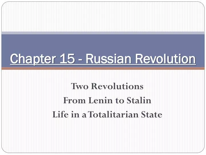 chapter 15 russian revolution