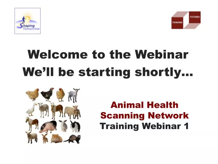 animal health scanning network training webinar 1