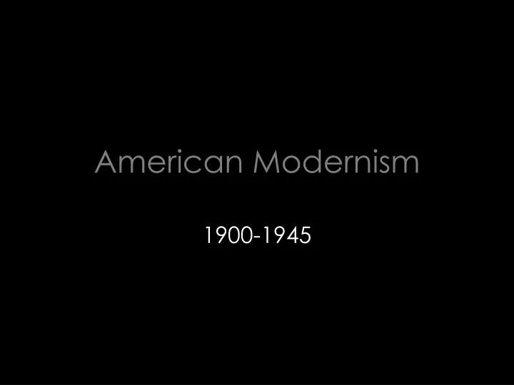 american modernism