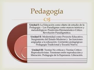 pedagog a