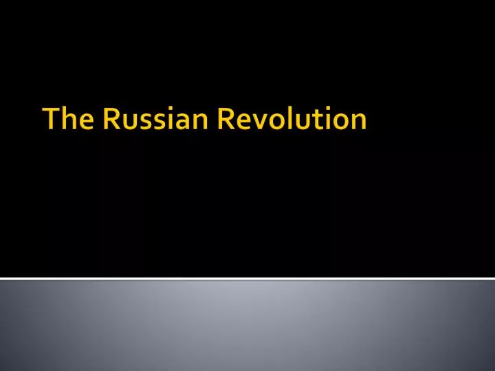 the russian revolution