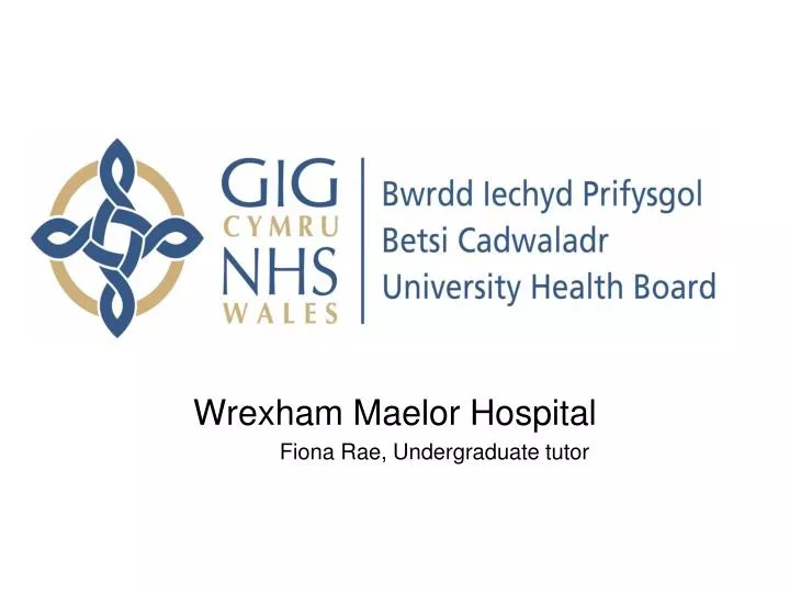 wrexham maelor hospital fiona rae undergraduate tutor