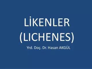l kenler lichenes
