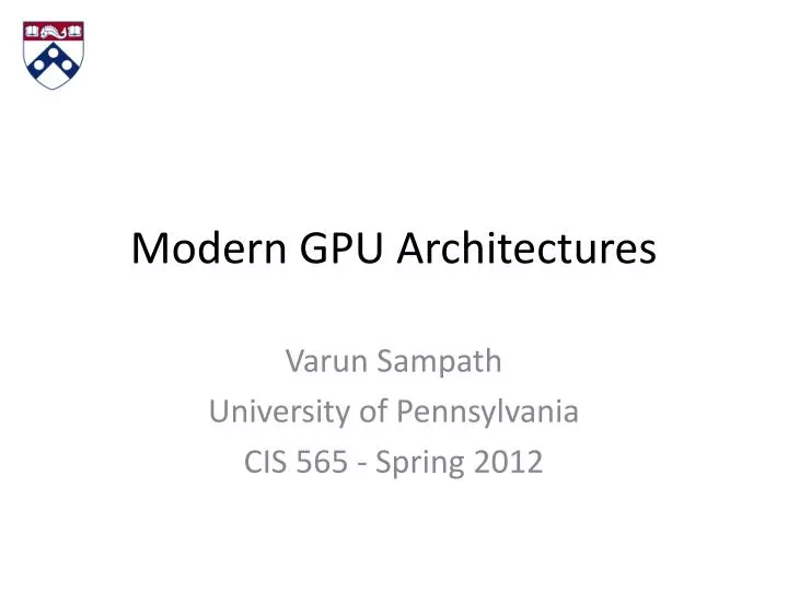modern gpu architectures