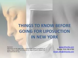 THINGS TO KNOW BEFORE GOING FOR LIPOSUCTION IN NEW YORK