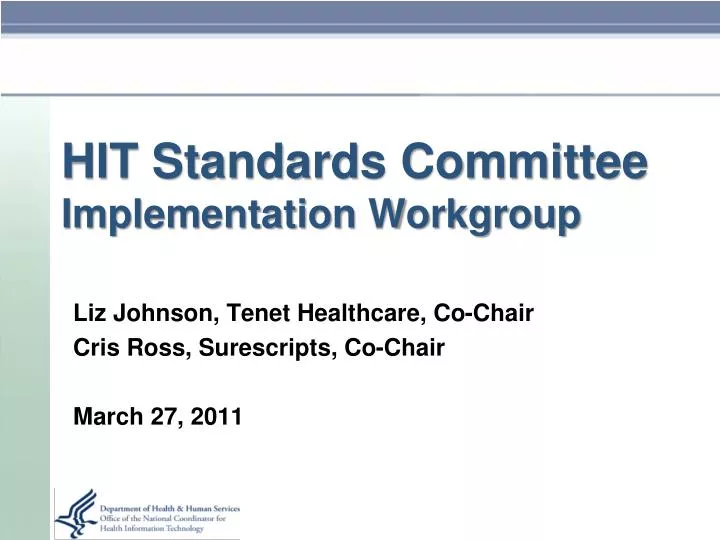 hit standards committee implementation workgroup