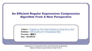 An Efﬁcient Regular Expressions Compression Algorithm From A New Perspective