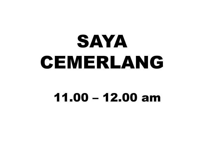 saya cemerlang