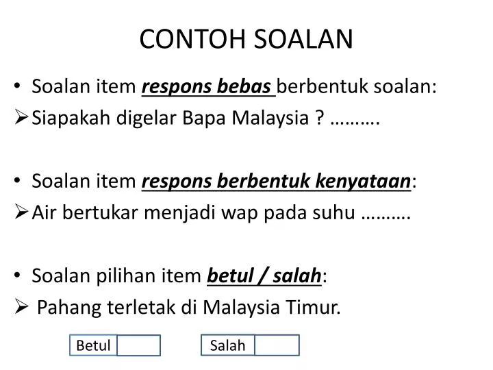 contoh soalan