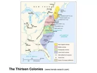 The Thirteen Colonies (www.trends-search.com)