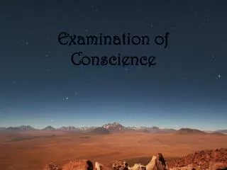 Examination of Conscience