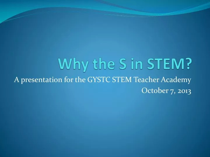 why the s in stem