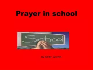 Prayer in school