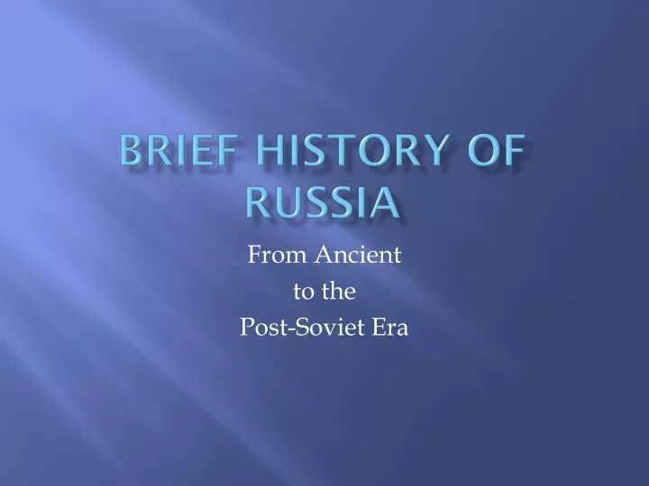 brief history of russia