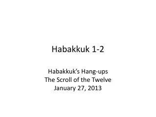 Habakkuk 1-2