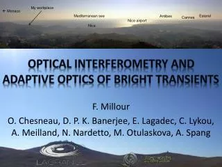 Optical interferometry and adaptive optics of bright transients