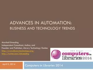 Advances in Automation: Business and Technology Trends