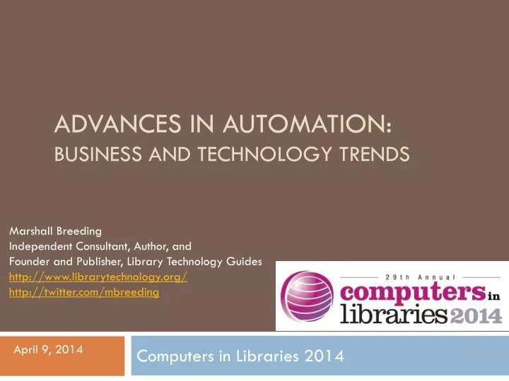 advances in automation business and technology trends