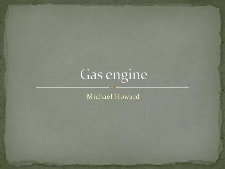 gas engine