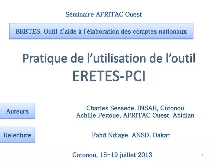 pratique de l utilisation de l outil eretes pci