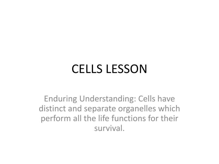 cells lesson