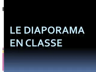 le diaporama en classe