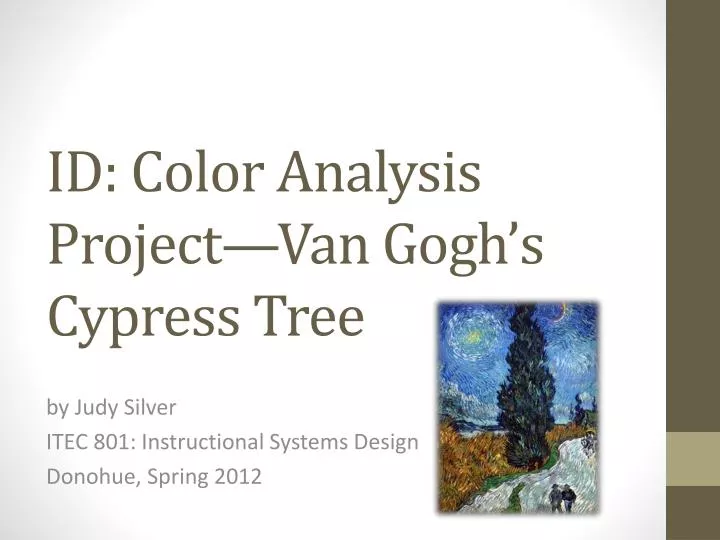 id color analysis project van gogh s cypress tree