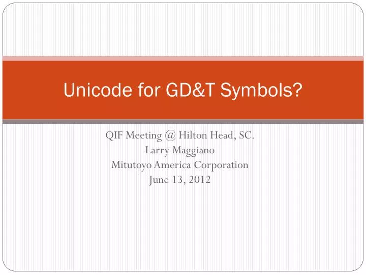 unicode for gd t symbols
