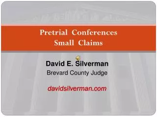 Pretrial Conferences Small Claims