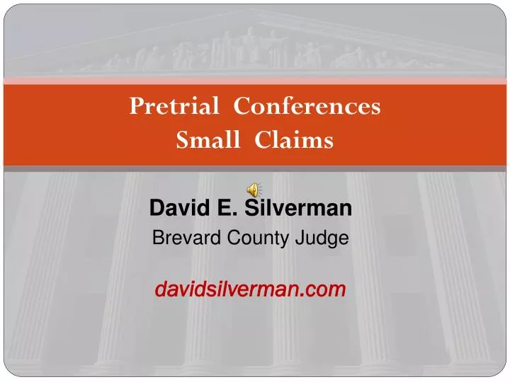 pretrial conferences small claims