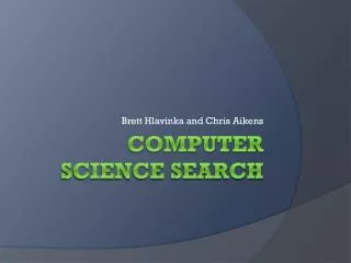 Computer Science Search
