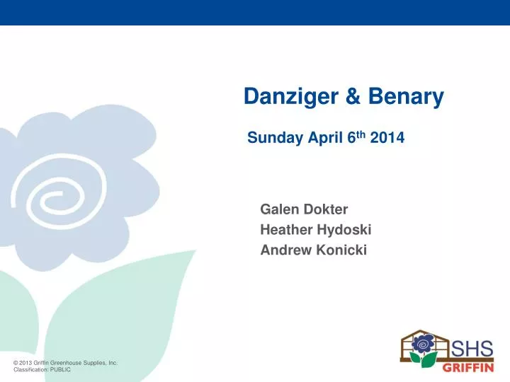 danziger benary sunday april 6 th 2014