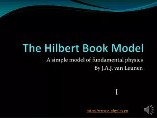 The Hilbert Book Model